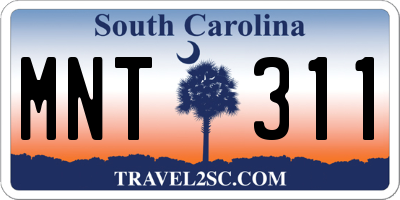 SC license plate MNT311