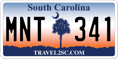 SC license plate MNT341