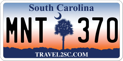 SC license plate MNT370