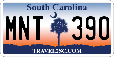 SC license plate MNT390