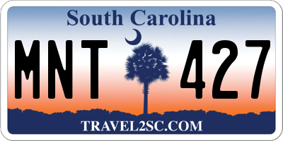 SC license plate MNT427
