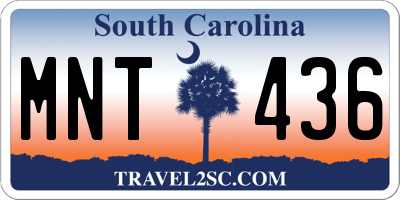 SC license plate MNT436