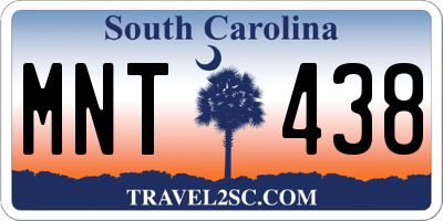 SC license plate MNT438