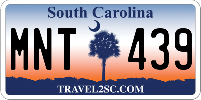 SC license plate MNT439
