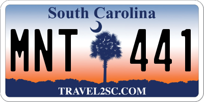 SC license plate MNT441