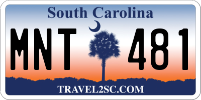 SC license plate MNT481