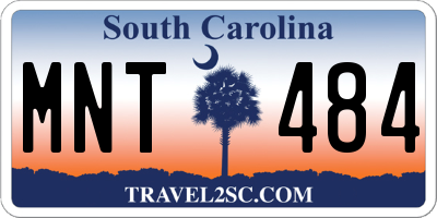 SC license plate MNT484