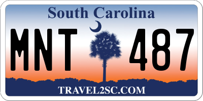 SC license plate MNT487
