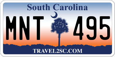 SC license plate MNT495