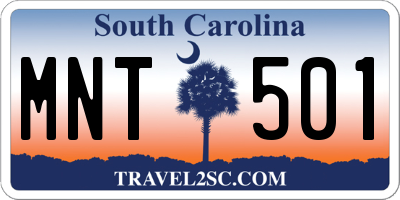 SC license plate MNT501