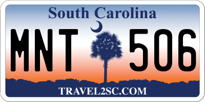 SC license plate MNT506