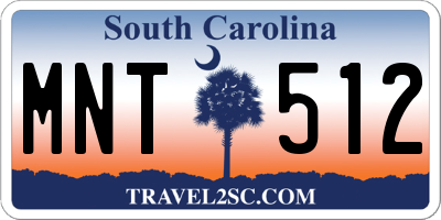 SC license plate MNT512
