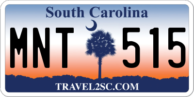 SC license plate MNT515
