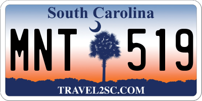 SC license plate MNT519