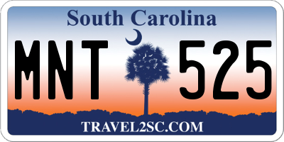 SC license plate MNT525