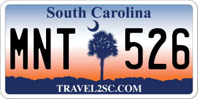 SC license plate MNT526