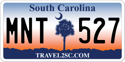 SC license plate MNT527