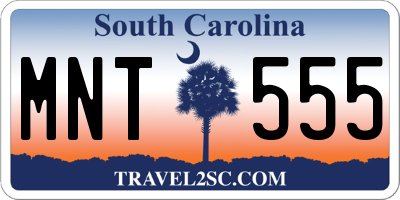 SC license plate MNT555