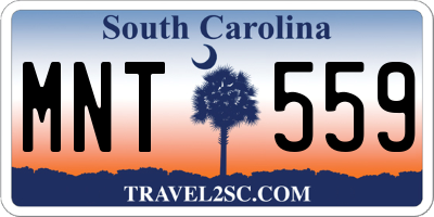 SC license plate MNT559