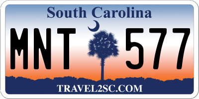 SC license plate MNT577
