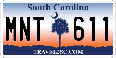SC license plate MNT611
