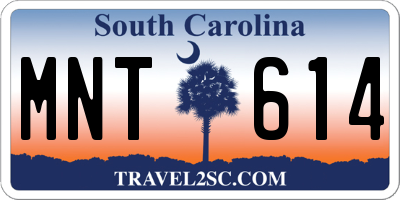SC license plate MNT614
