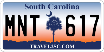SC license plate MNT617
