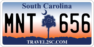 SC license plate MNT656