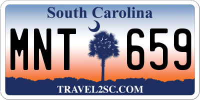 SC license plate MNT659