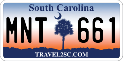 SC license plate MNT661