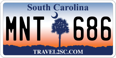 SC license plate MNT686