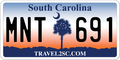 SC license plate MNT691