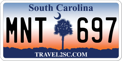 SC license plate MNT697