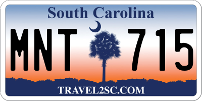 SC license plate MNT715