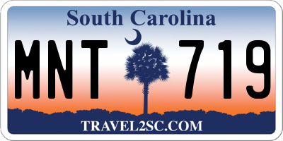 SC license plate MNT719