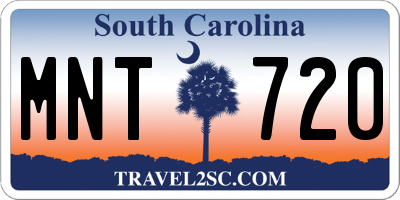 SC license plate MNT720