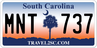 SC license plate MNT737