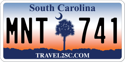 SC license plate MNT741