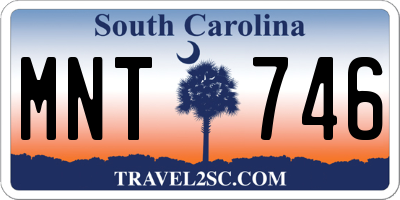 SC license plate MNT746