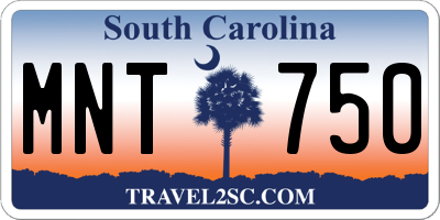 SC license plate MNT750