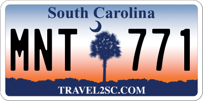 SC license plate MNT771