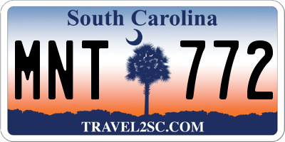 SC license plate MNT772