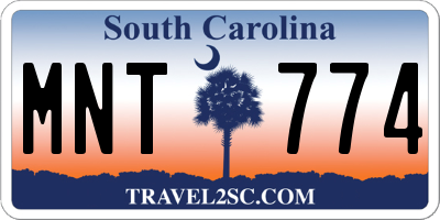 SC license plate MNT774