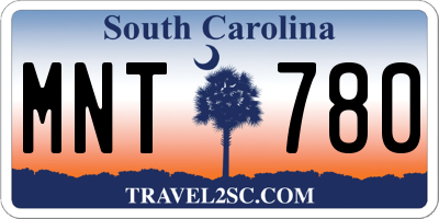 SC license plate MNT780