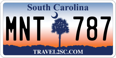 SC license plate MNT787