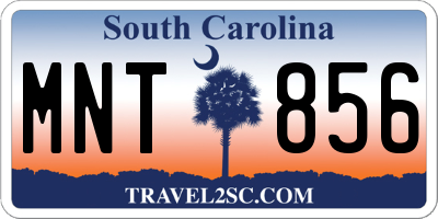 SC license plate MNT856