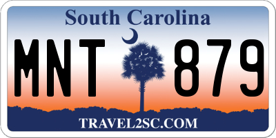 SC license plate MNT879