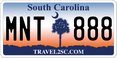 SC license plate MNT888