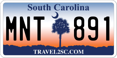 SC license plate MNT891