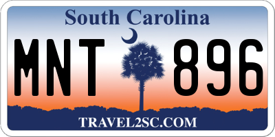 SC license plate MNT896